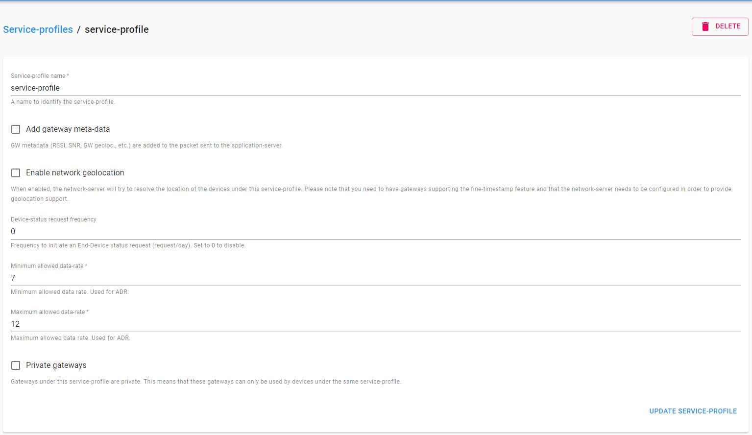 Service-profiles